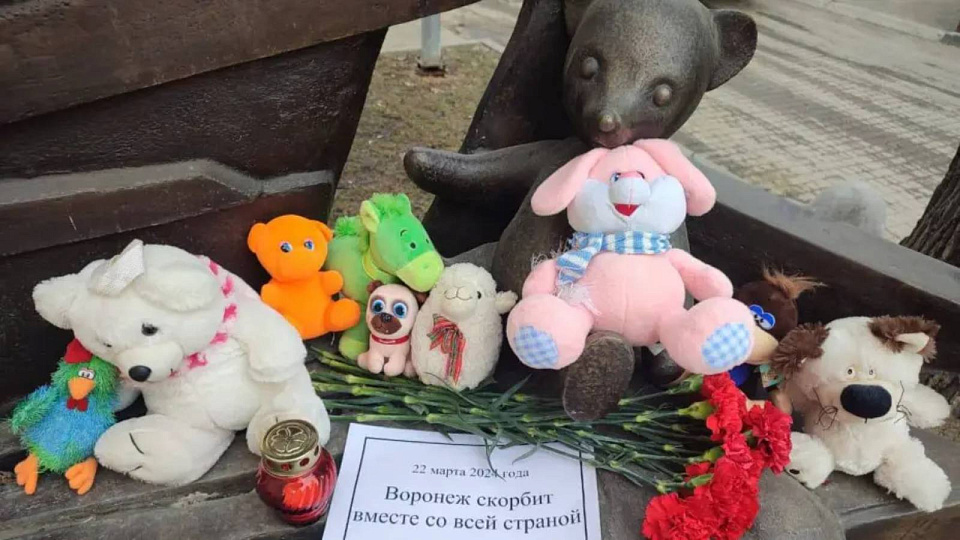 В Воронеже появились стихийные мемориалы в память жертв теракта в «Крокус Сити Холле»
